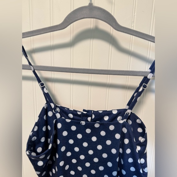 Blue Polka-dot Sundress with Button Front - Picture 4 of 12